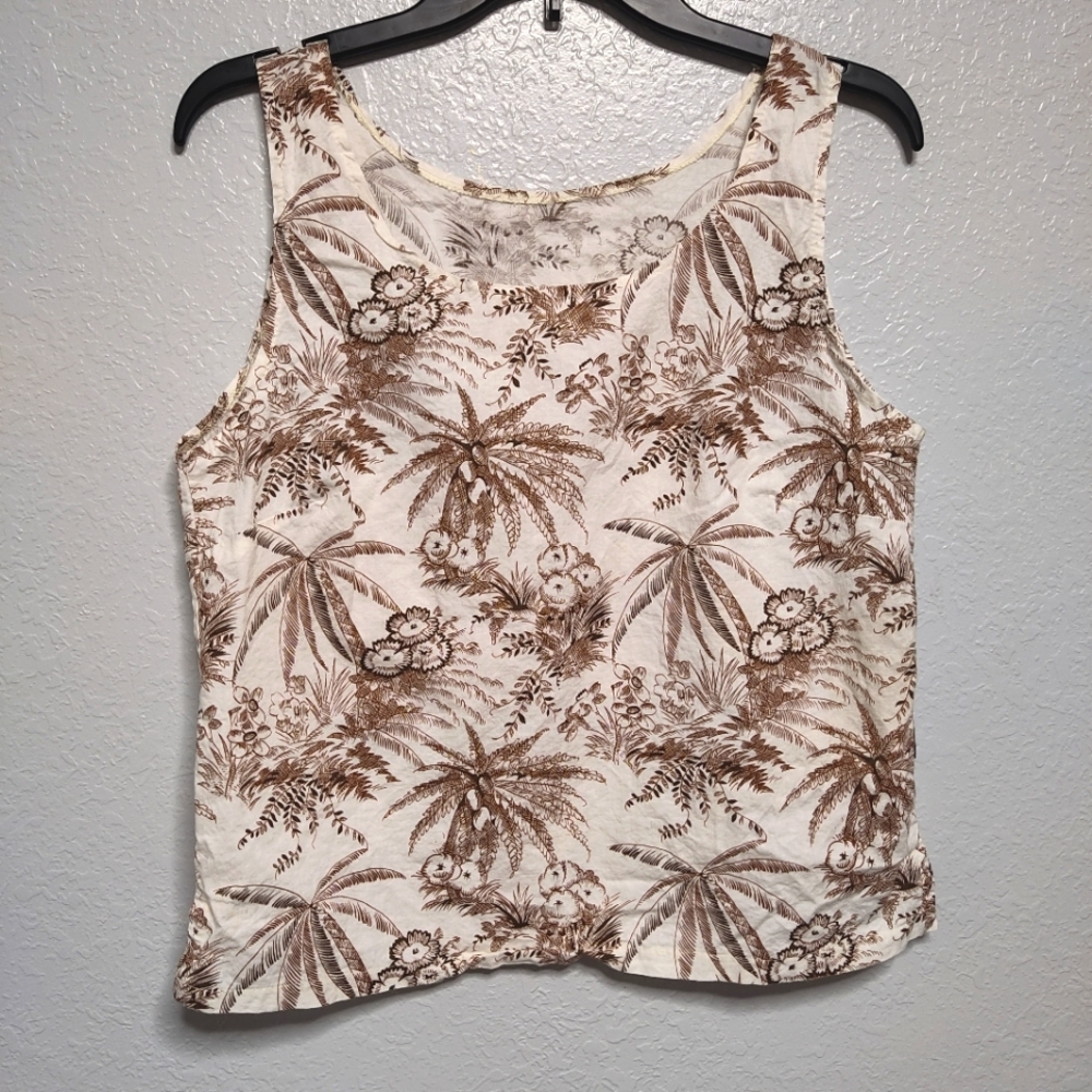 Vintage‎ Elan Hawaiian Print Tank L